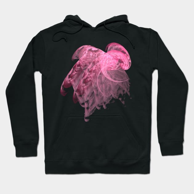 Pink Wave Fractal Hoodie by garrettsgardens